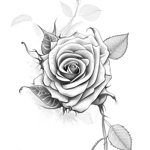 roses honey bee vines tattoo design idea