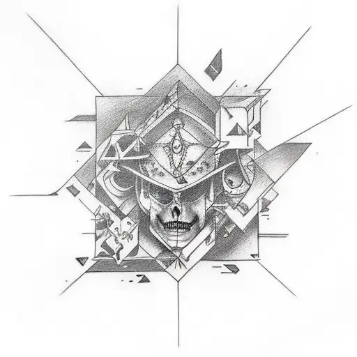 This ultimate tattoo combines elements of philosophy, wanderlust, abstract elements, inspirational quotes, pro-wrestling tattoo design idea