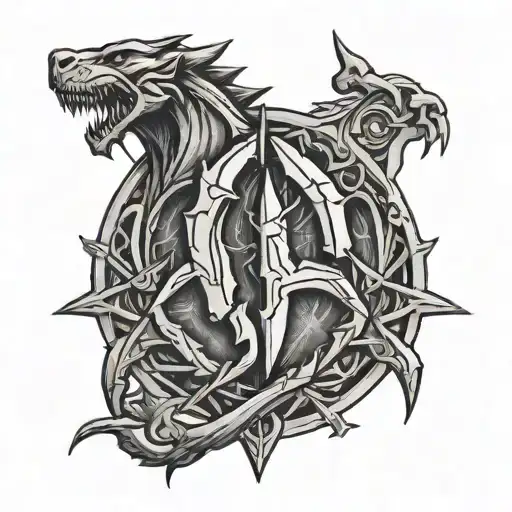 Skyrim logo tattoo design idea
