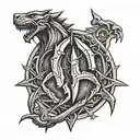 Skyrim logo tattoo design idea