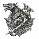 Skyrim logo tattoo design idea