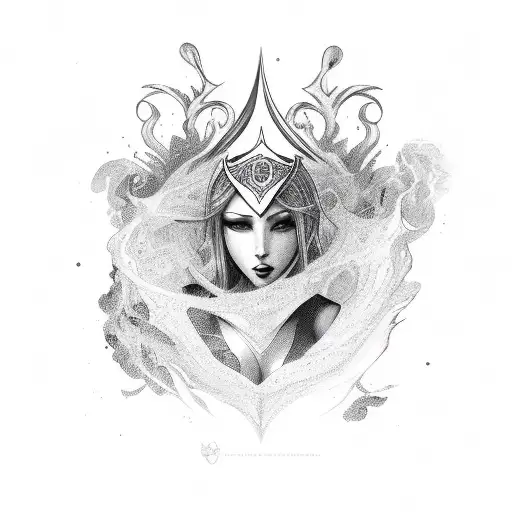 Dagger with woman pussy nsfw tattoo design idea