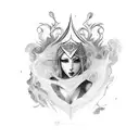 Dagger with woman pussy nsfw tattoo design idea