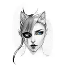 Dagger with woman pussy nsfw tattoo design idea