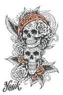 no risk no story tattoo design idea