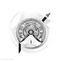 russion roulett wheel tattoo design idea