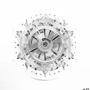 russion roulett wheel tattoo design idea