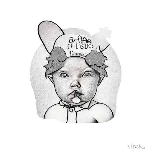 babe food tattoo design idea