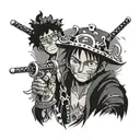 trafalgar law one piece tattoo design idea