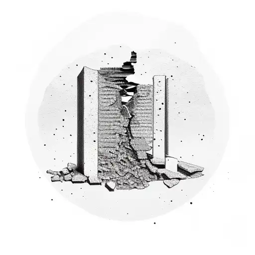 earthquake, sad, die tattoo design idea