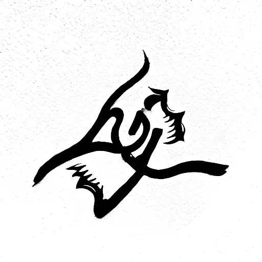 Om logo with basil, rose and rudra tattoo design idea