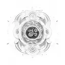 om logo with basil tattoo design idea