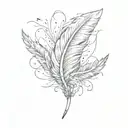 always on my mind forever in my heart parton feather tattoo design idea
