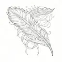 always on my mind forever in my heart parton feather tattoo design idea