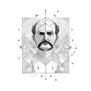 seneca philosopher with star system tattoo design idea