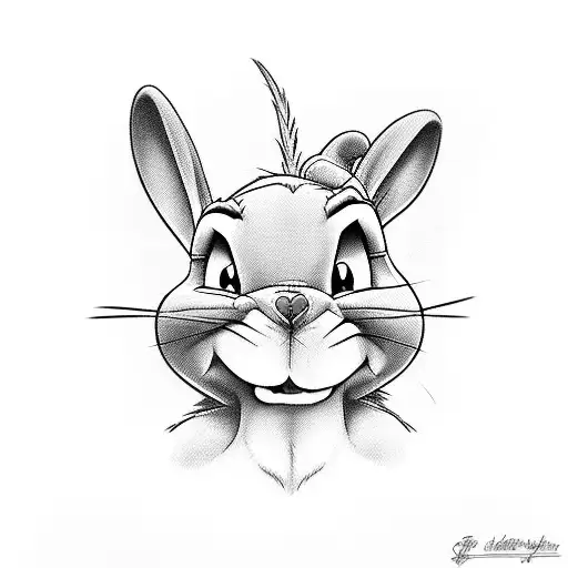 bugs bunny basketball  tattoo design idea