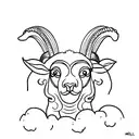 A minimalist tattoo of a potter's hands shaping clay into the form of a lamb tattoo design idea