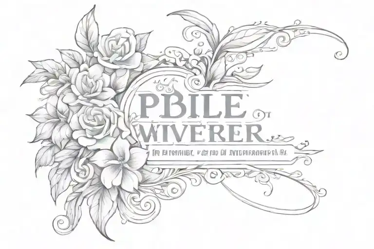 bible verse 1 Peter 5:7 tattoo design idea