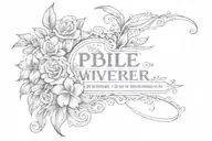 bible verse 1 Peter 5:7 tattoo design idea