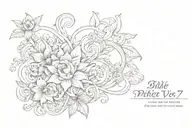 bible verse 1 Peter 5:7 tattoo design idea