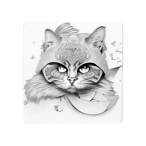 camara and cards tattoo design idea