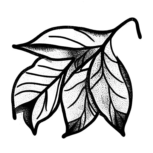 aspen branch leaves tattoo design idea