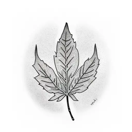 aspen branch leaf tattoo design idea