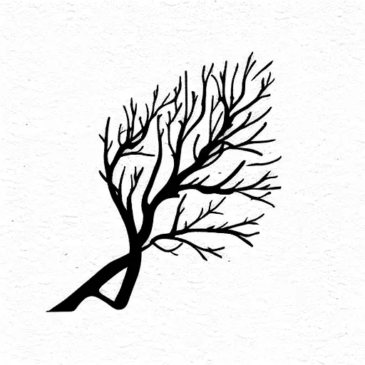 aspen tree branch  tattoo design idea
