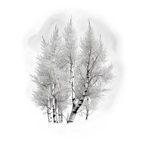 aspen trees tattoo design idea