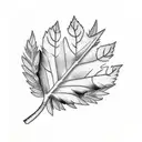 aspen branch leaf tattoo design idea