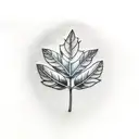 aspen branch leaf tattoo design idea