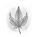 aspen branch leaf tattoo design idea