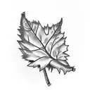 aspen branch leaf tattoo design idea