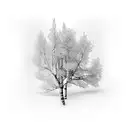 aspen tree branch tattoo design idea