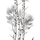 aspen tree tattoo design idea