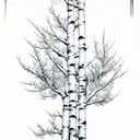 aspen tree tattoo design idea