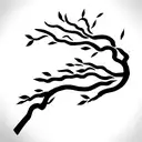 aspen tree branch  tattoo design idea
