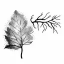 aspen tree branch  tattoo design idea
