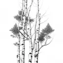 aspen tree tattoo design idea