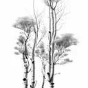 aspen tree tattoo design idea