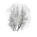 aspen trees tattoo design idea