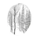 aspen trees tattoo design idea