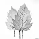 single aspen branch tattoo design idea