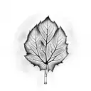 single aspen branch tattoo design idea