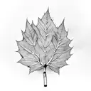 single aspen branch tattoo design idea