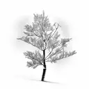 single aspen branch tattoo design idea