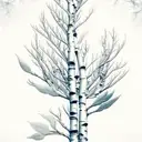 aspen tree tattoo design idea