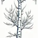 aspen tree tattoo design idea