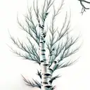 aspen tree tattoo design idea