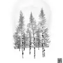 aspen trees tattoo design idea